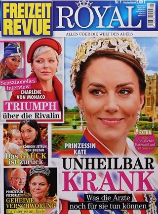 Freizeit Revue Royal Magazine Germany 2024-01 – Catherine, Princess Of Wales Charlène Von Monaco Jetsun Pema Victoria Von Schweden – Original Print Issue
