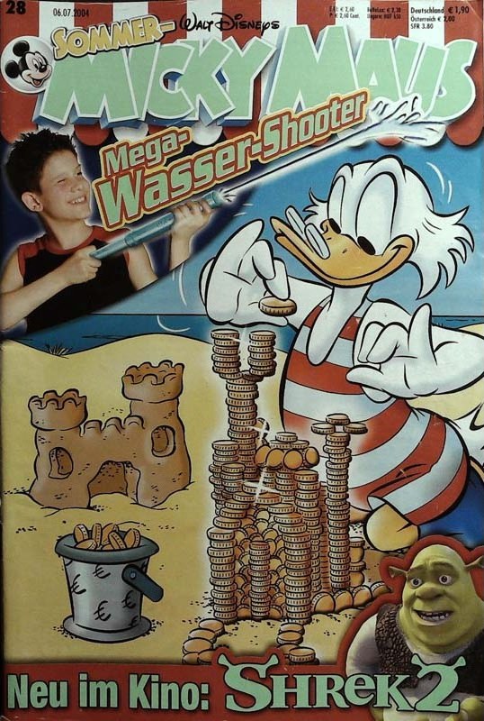 Micky Maus Magazine Allemagne 2004-28 – Dagobert Duck Shrek – Édition originale