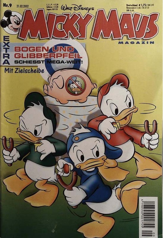 Micky Maus Magazine Germany 2002-09 – Donald Duck Huey Duck Dewey Duck Louie Duck – Original Print Issue