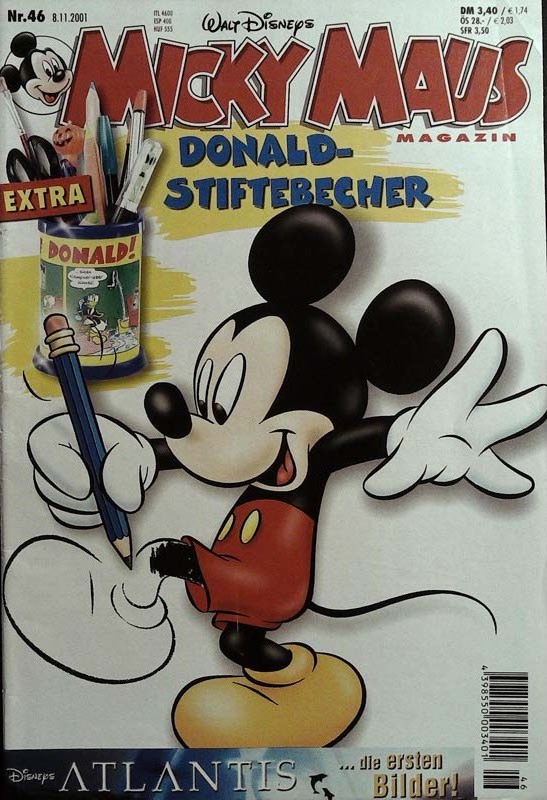 Micky Maus Magasin Tyskland 2001-46 – Mickey Mouse Donald Duck – Originalutgåva
