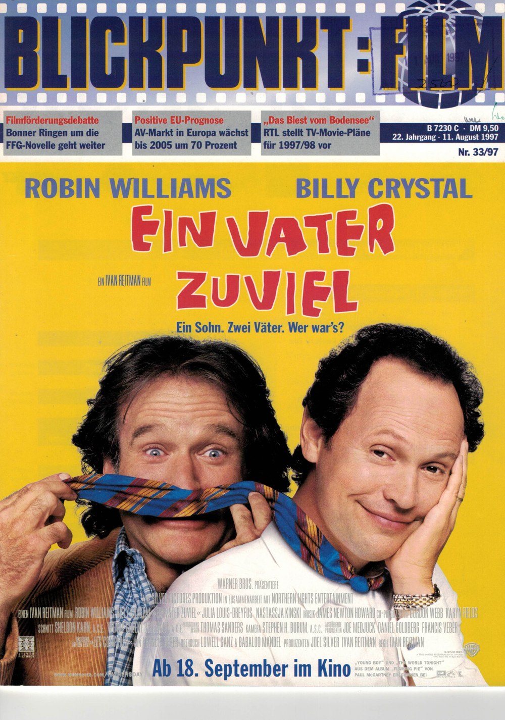 Blickpunkt Film Rivista Germania 1997-33 – Robin Williams Billy Crystal – Edizione originale