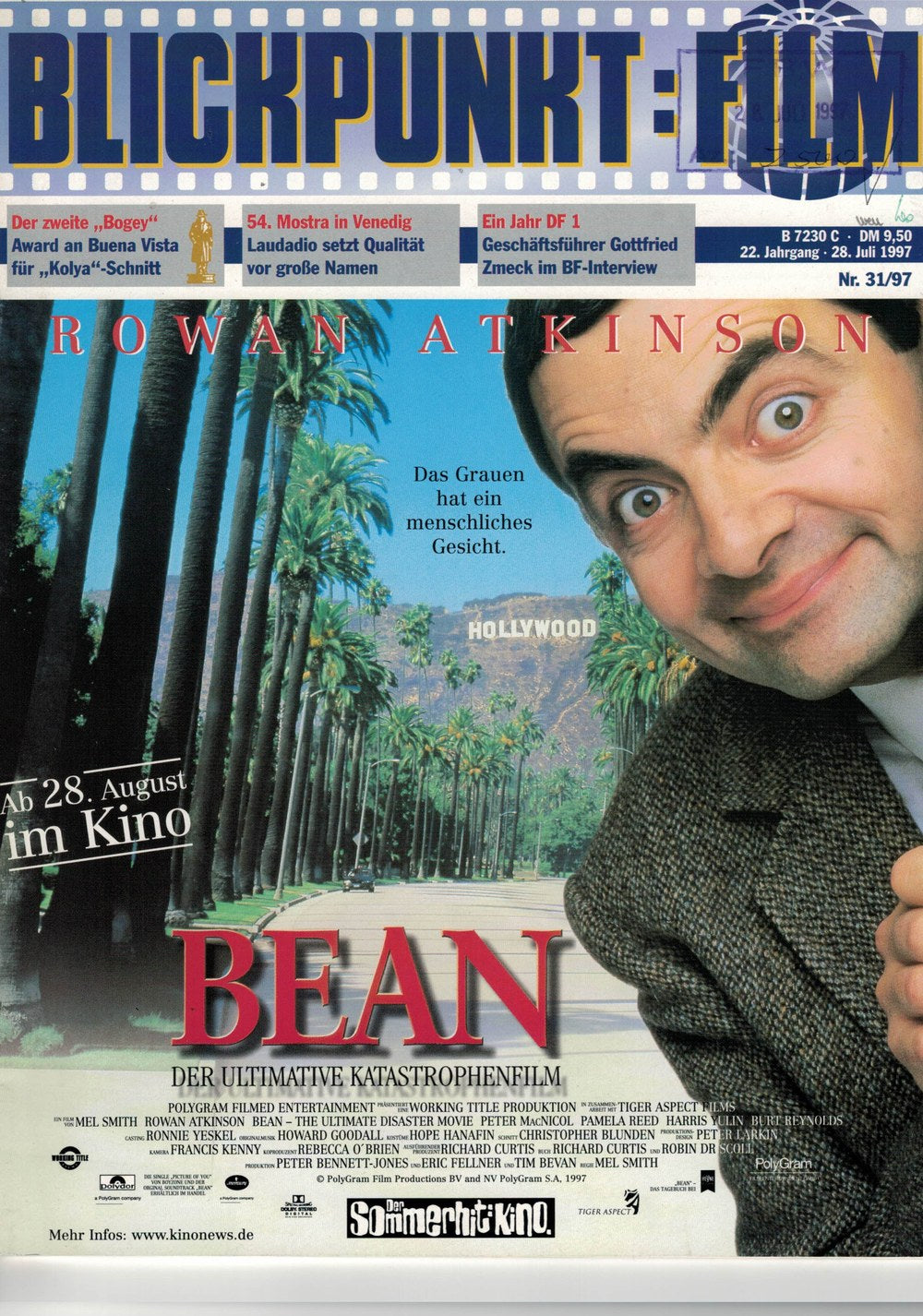 Blickpunkt Film Magasin Tyskland 1997-31 – Rowan Atkinson – Originaludgave