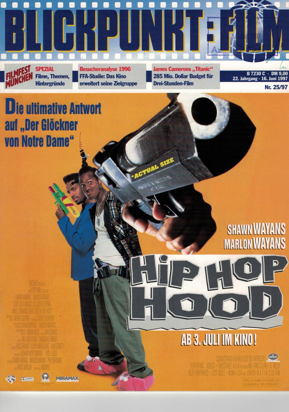 Blickpunkt Film Rivista Germania 1997-25 – Shawn Wayans Marlon Wayans James Cameron Wu-Tang Clan – Edizione originale