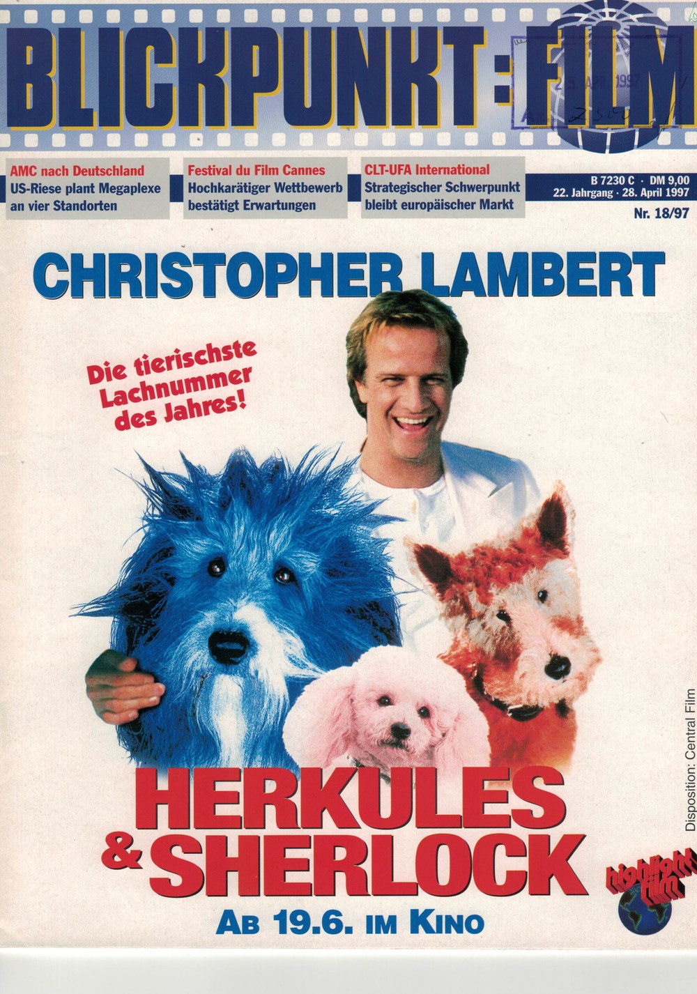 Blickpunkt Film Revista Alemanha 1997-18 – Christopher Lambert – Edição original