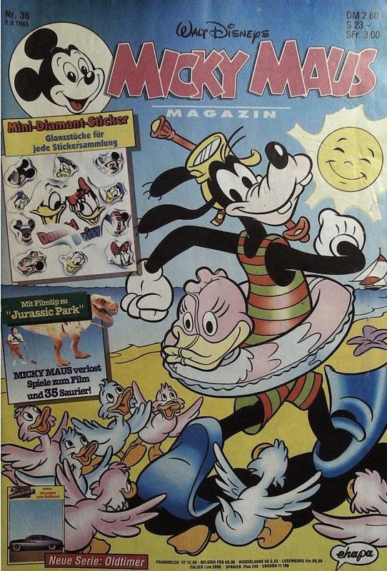 Micky Maus Magasin Tyskland 1993-36 – Goofy Donald Duck – Originaludgave