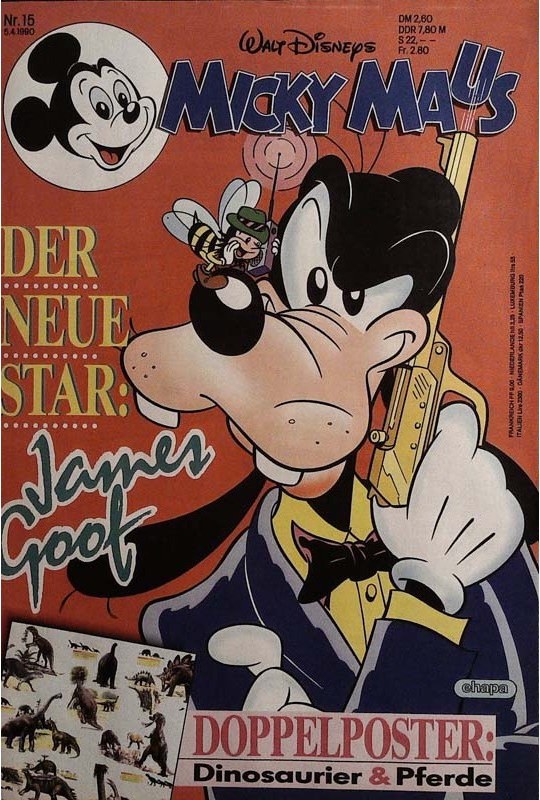 Micky Maus Tijdschrift Duitsland 1990-15 – James Goof – Originele uitgave