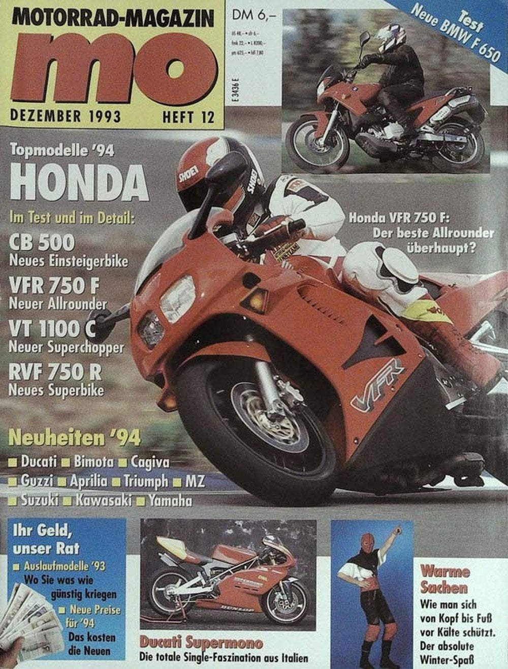 Motorrad Magasin Tyskland 1993-12 Originalutgåva