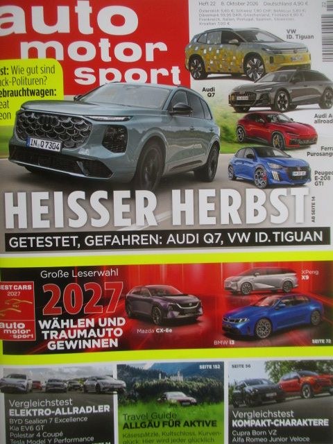 Auto Motor Und Sport Magazine Germany 2026-22 Original Print Issue