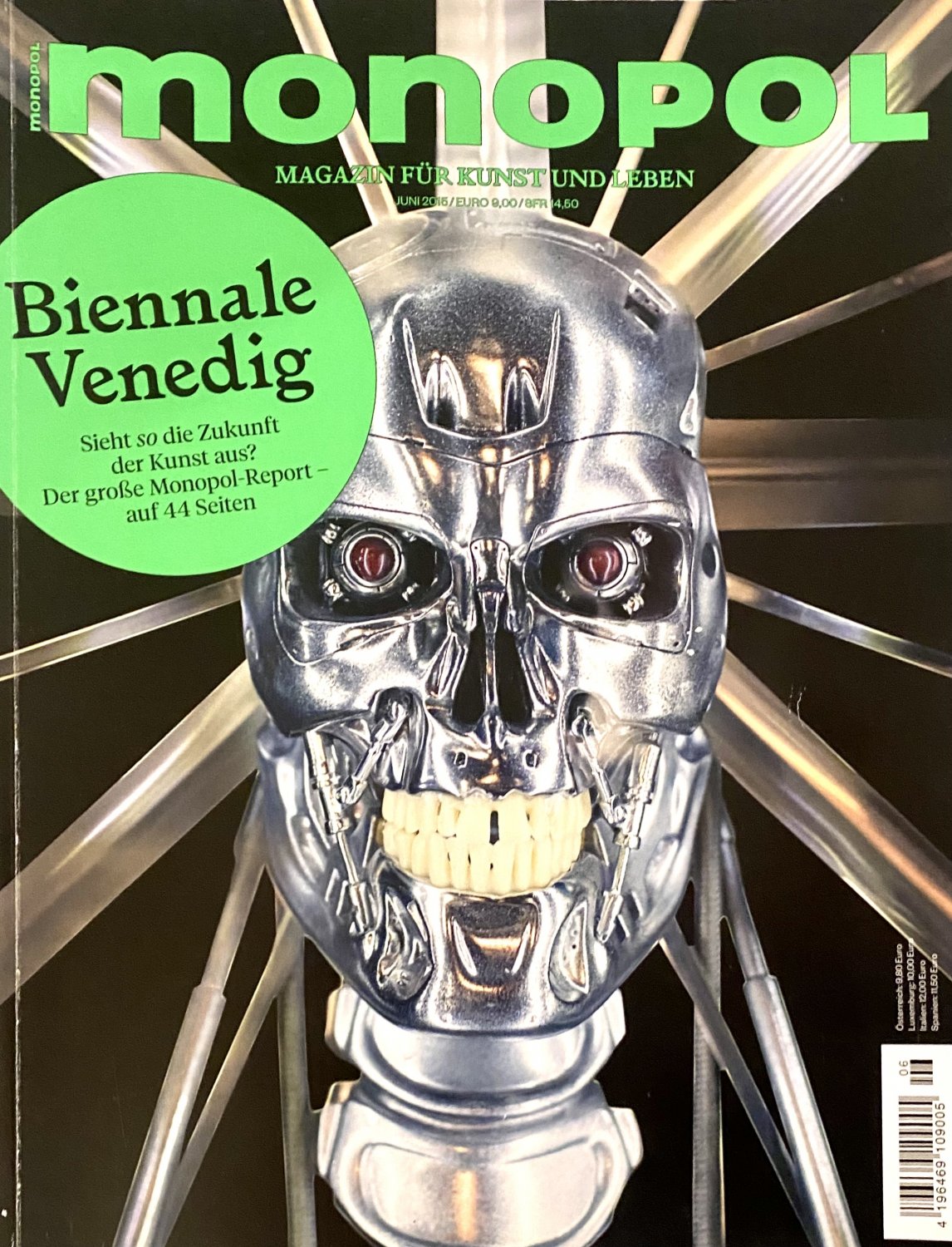 Monopol Magazin Deutschland 2015-06 Biennale Venedig Zukunft Der Kunst Roboter