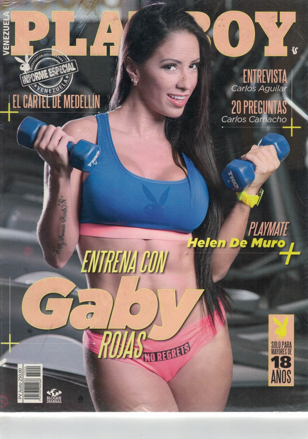 Playboy Magasin Venezuela 2015-04 – Gaby Rojas Helen De Muro Carlos Aguilar Carlos Camacho – Originalutgåva