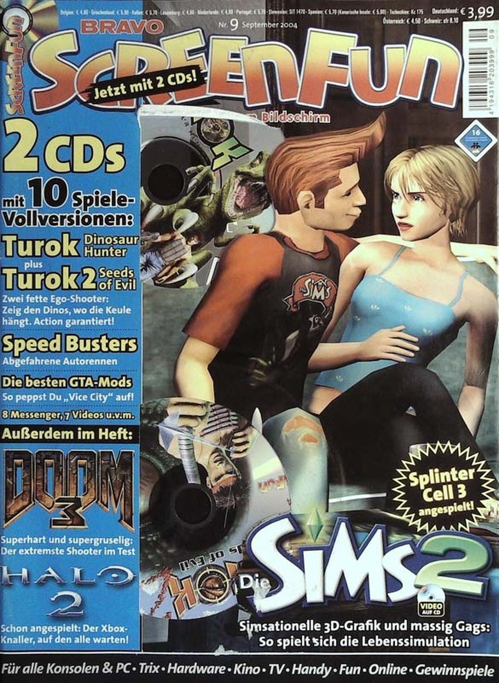 Bravo Screenfun Lehti Saksa 2004-09 Alkuperäinen painos