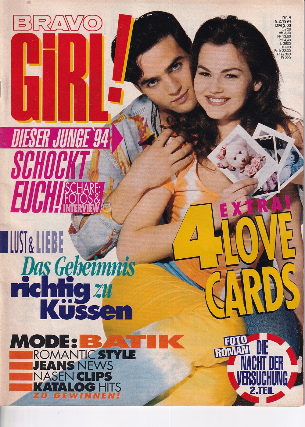 Bravo Girl Magasin Tyskland 1994-04 Originaludgave
