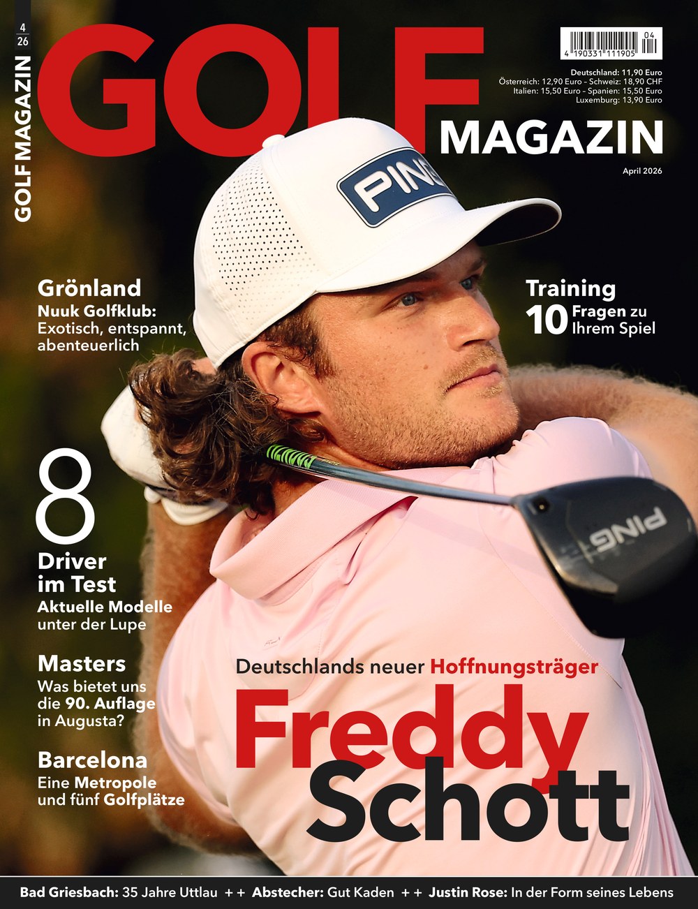 Golf Magazin Deutschland 2026-04 Freddy Schott Justin Rose