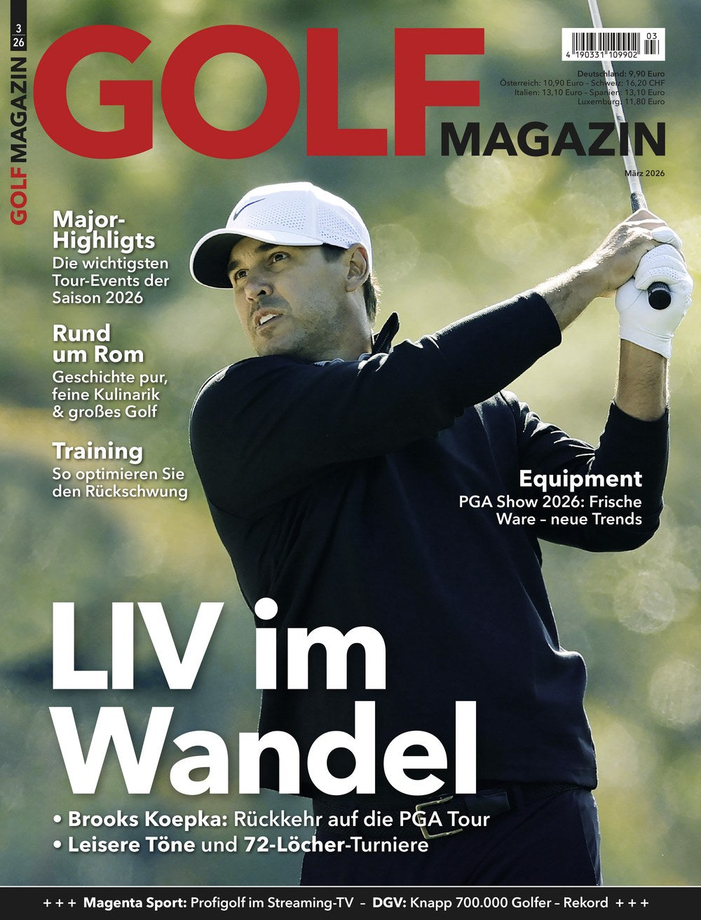 Golf Magazine Germany 2026-03 – Brooks Koepka – Original Print Issue