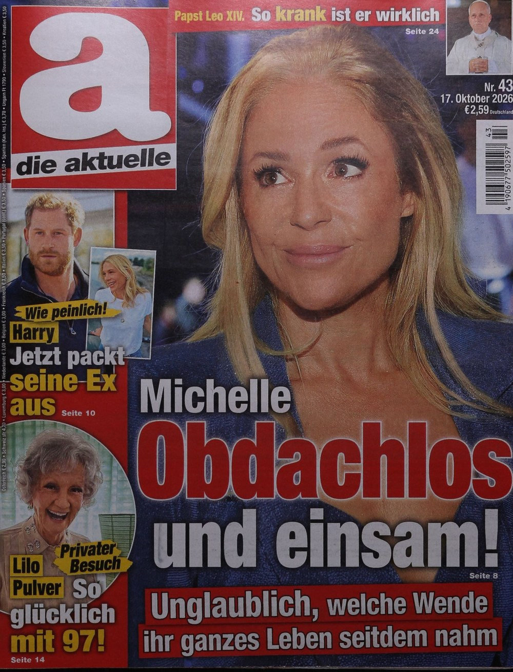 Die Aktuelle Magazine Allemagne 2026-43 – Michelle Harry Lilo Pulver Leo XIV. – Édition originale