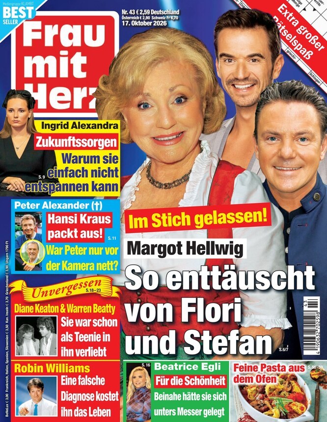 Frau Mit Herz 2026-43 – Margot Hellwig Florian Silbereisen Stefan Mross Ingrid Alexandra Peter Alexander – Alkuperäinen painos