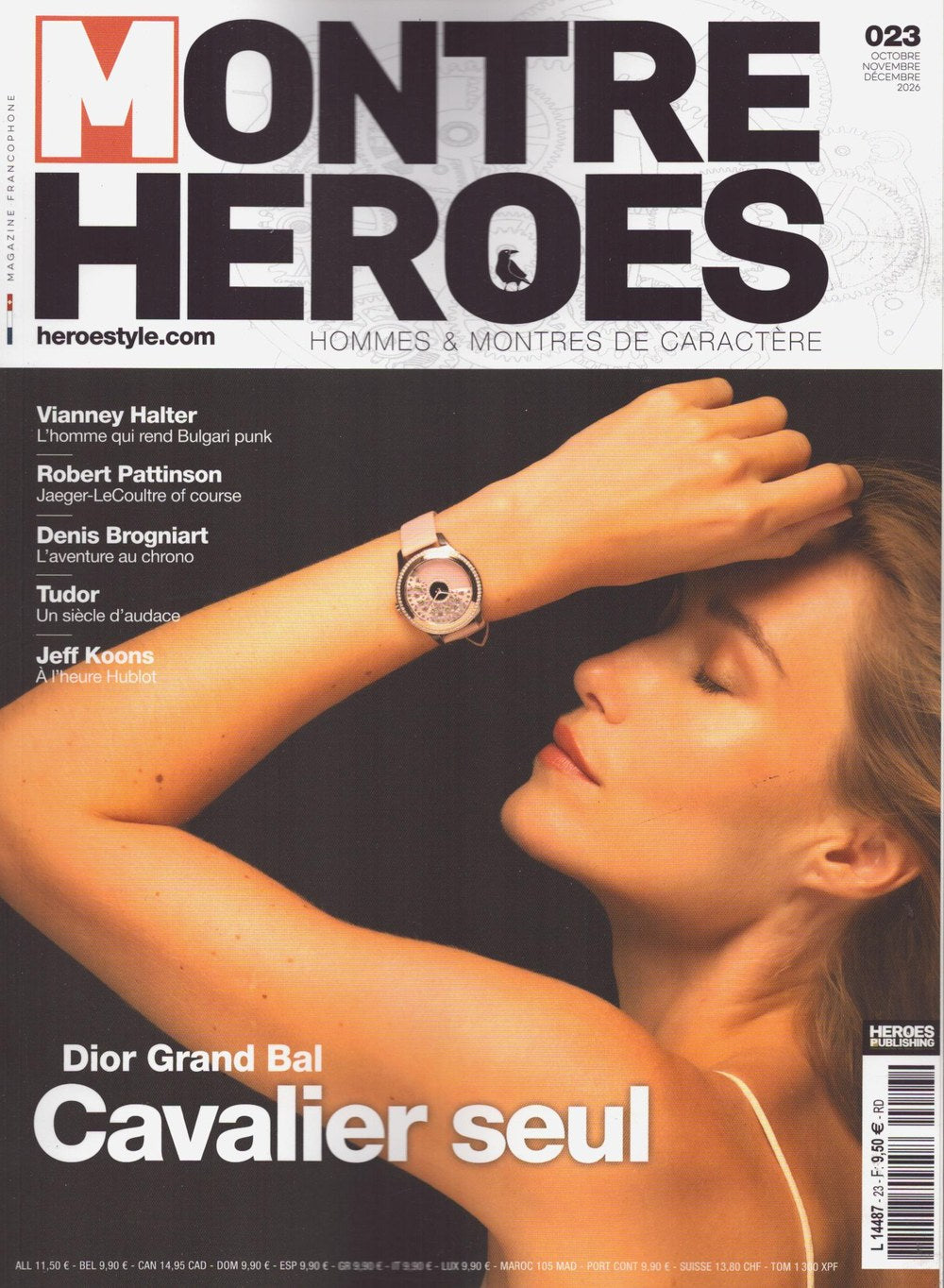 Montre Heroes Magazine France 2026-23 – Robert Pattinson Vianney Halter Denis Brogniart Jeff Koons – Édition originale