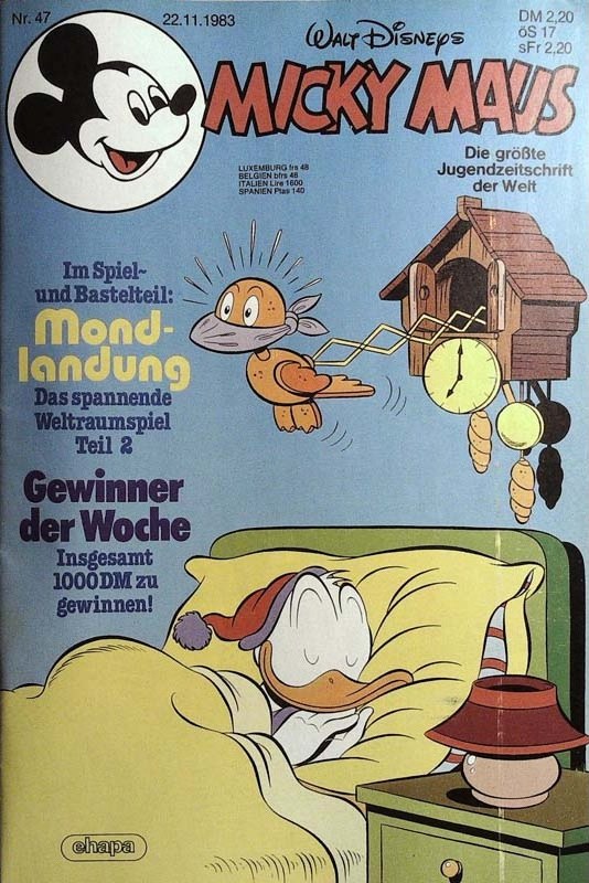 Micky Maus Rivista Germania 1983-47 – Donald Duck Mickey Mouse – Edizione originale