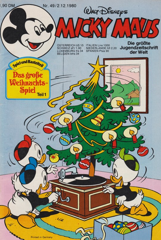 Micky Maus Tijdschrift Duitsland 1980-49 – Mickey Mouse Tick, Trick Und Track – Originele uitgave