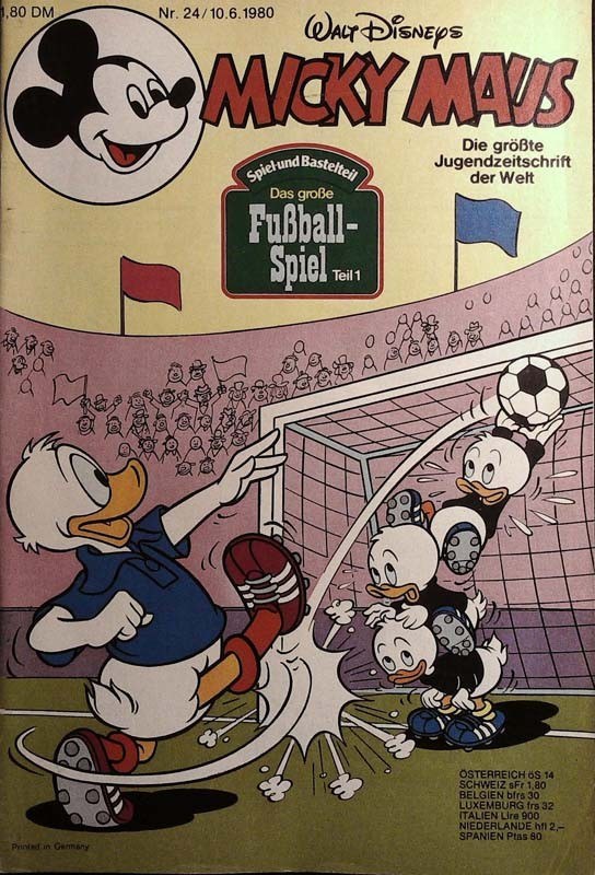 Micky Maus Magazine Allemagne 1980-24 – Donald Duck Huey Duck Dewey Duck Louie Duck – Édition originale
