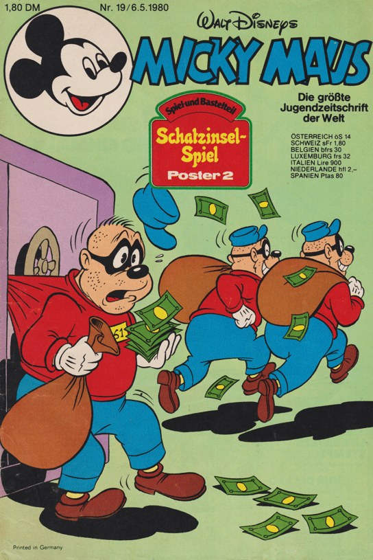 Micky Maus Revista Alemanha 1980-19 – Panzerknacker – Edição original