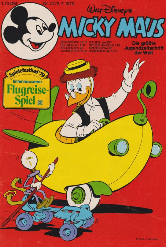 Micky Maus Magazine Germany 1979-27 – Gyro Gearloose – Original Print Issue