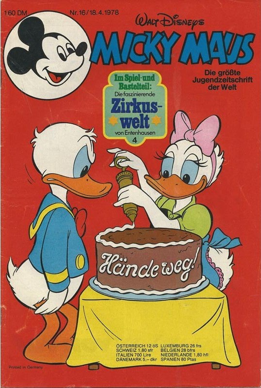 Micky Maus Tijdschrift Duitsland 1978-16 – Donald Duck Daisy Duck Micky Maus – Originele uitgave