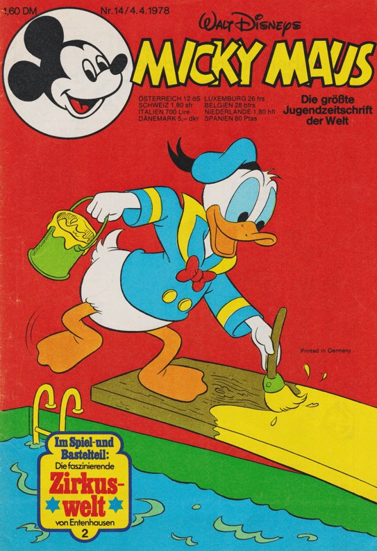 Micky Maus Magasin Tyskland 1978-14 – Donald Duck Micky Maus – Originalutgåva