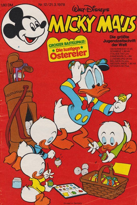 Micky Maus Magasin Tyskland 1978-12 – Donald Duck Huey Dewey Louie – Originalutgåva