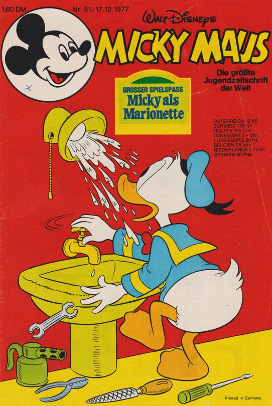 Micky Maus Magazine Allemagne 1977-51 – Donald Duck Micky Maus – Édition originale