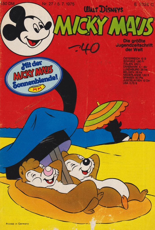 Micky Maus Tijdschrift Duitsland 1975-27 – Micky Maus Chip Dale – Originele uitgave