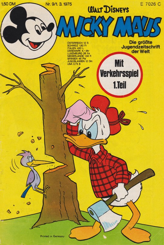 Micky Maus Rivista Germania 1975-09 – Donald Duck Mickey Mouse – Edizione originale