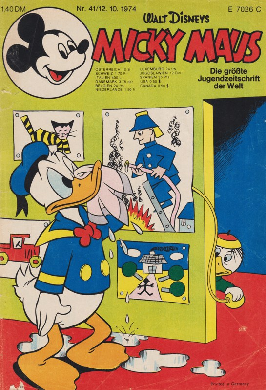 Micky Maus Rivista Germania 1974-41 – Donald Duck Micky Maus – Edizione originale