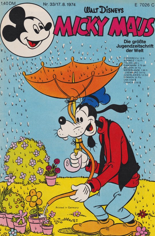 Micky Maus Magasin Tyskland 1974-33 – Goofy Micky Maus – Originalutgåva