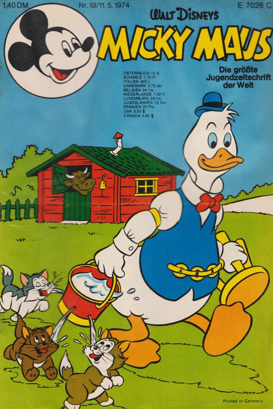 Micky Maus Magasin Tyskland 1974-19 – Donald Duck Mickey Mouse – Originalutgåva