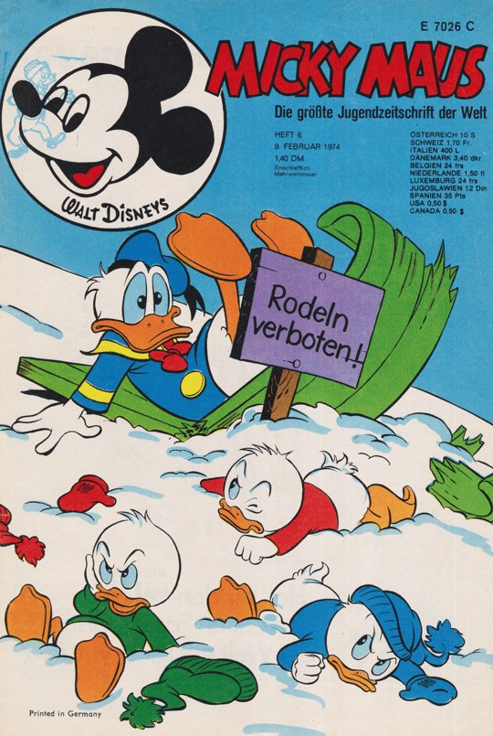 Micky Maus Tijdschrift Duitsland 1974-06 – Donald Duck Huey Duck Dewey Duck Louie Duck Mickey Mouse – Originele uitgave