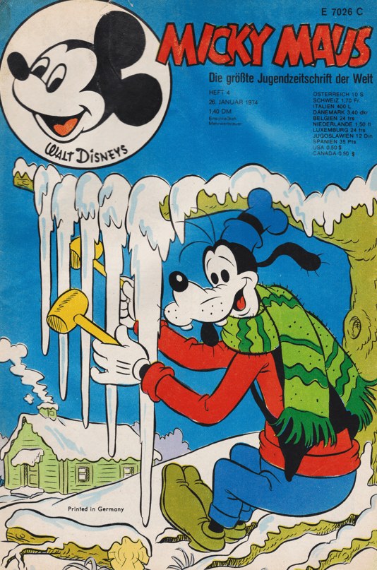 Micky Maus Revista Alemanha 1974-04 – Goofy Micky Maus – Edição original