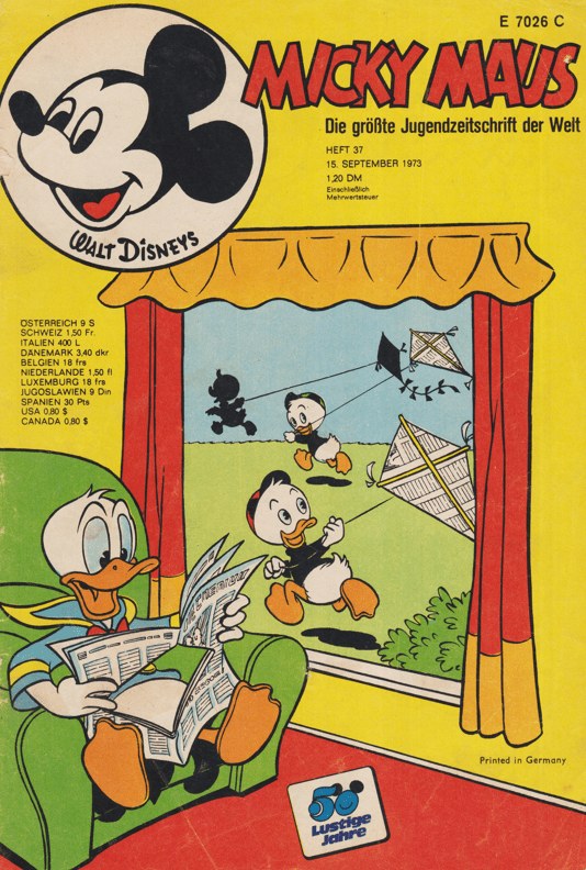 Micky Maus Magazine Allemagne 1973-37 – Donald Duck Tick, Trick Und Track – Édition originale