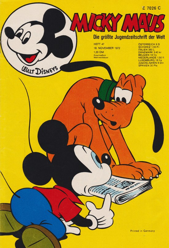 Micky Maus Tijdschrift Duitsland 1972-47 – Mickey Mouse Pluto – Originele uitgave