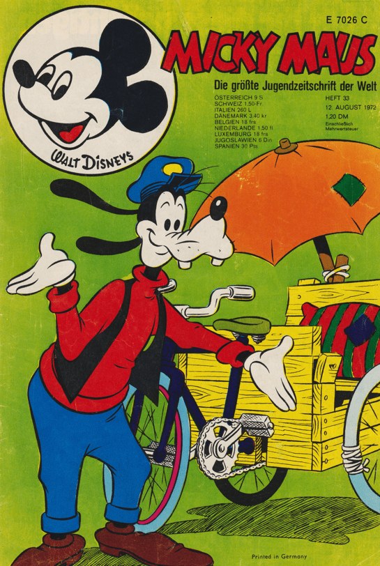 Micky Maus Tijdschrift Duitsland 1972-33 – Goofy – Originele uitgave