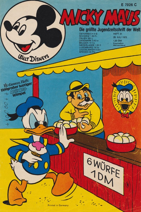 Micky Maus Magazine Germany 1972-31 – Donald Duck Mickey Mouse – Original Print Issue