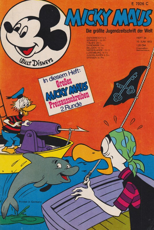 Micky Maus Magazine Allemagne 1972-24 – Mickey Mouse Donald Duck – Édition originale