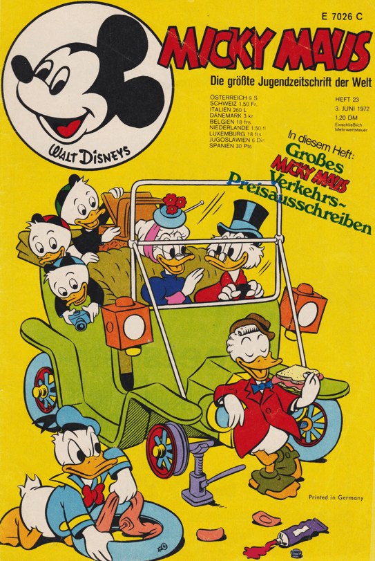 Micky Maus Tijdschrift Duitsland 1972-23 – Donald Duck Dagobert Duck Tick, Trick Und Track Daisy Duck Gustav Gans – Originele uitgave
