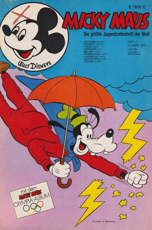 Micky Maus Magazine Allemagne 1972-11 – Goofy Mickey Mouse – Édition originale
