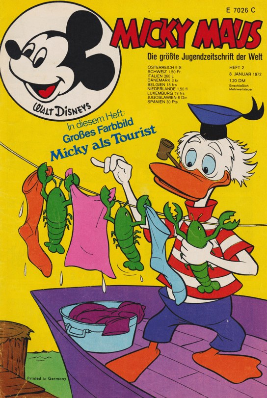 Micky Maus Revista Alemanha 1972-02 – Donald Duck Micky Maus – Edição original