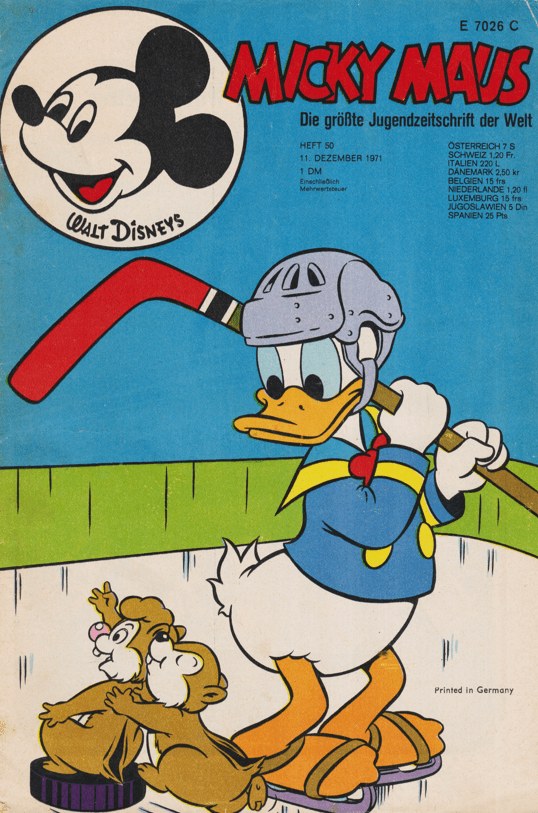 Micky Maus Lehti Saksa 1971-50 – Donald Duck Mickey Mouse Chip – Alkuperäinen painos