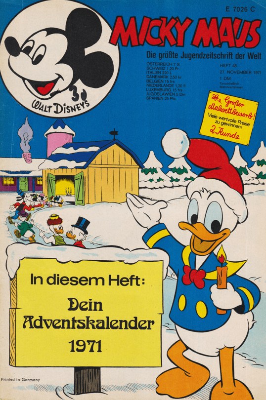 Micky Maus Tijdschrift Duitsland 1971-48 – Donald Duck Mickey Mouse – Originele uitgave