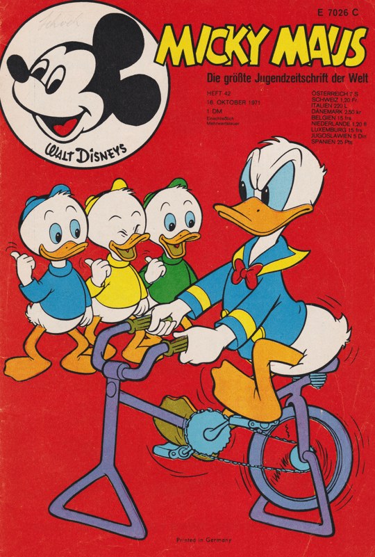 Micky Maus Tijdschrift Duitsland 1971-42 – Donald Duck Huey Duck Dewey Duck Louie Duck Micky Maus – Originele uitgave
