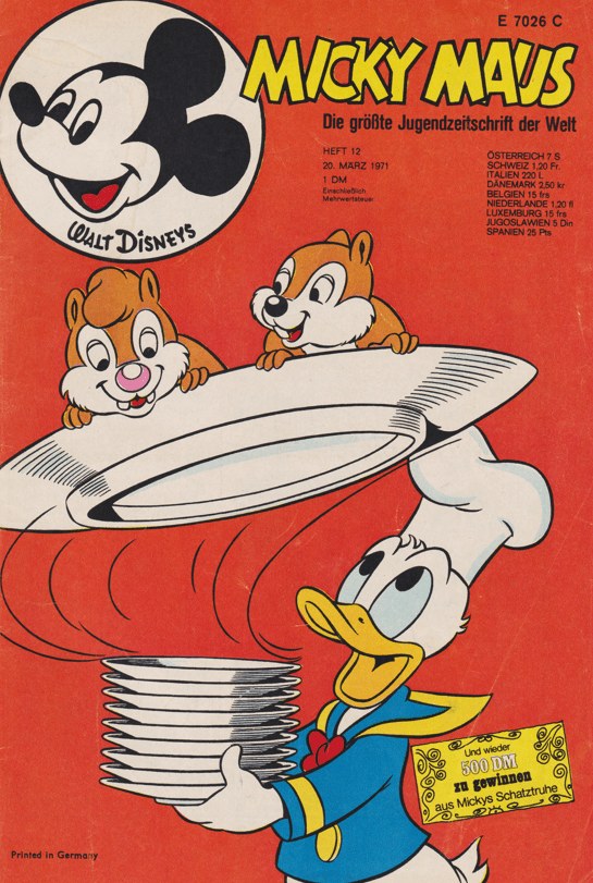 Micky Maus Magazine Germany 1971-12 – Donald Duck Chip Dale Micky Maus – Original Print Issue