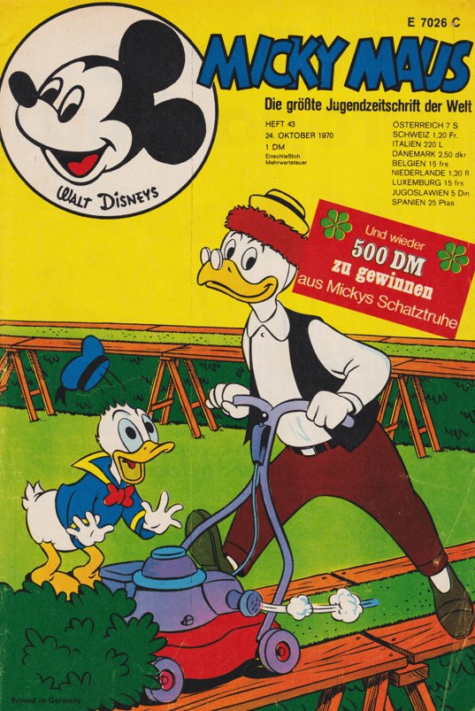 Micky Maus Magazine Germany 1970-43 – Goofy Donald Duck Micky Maus – Original Print Issue